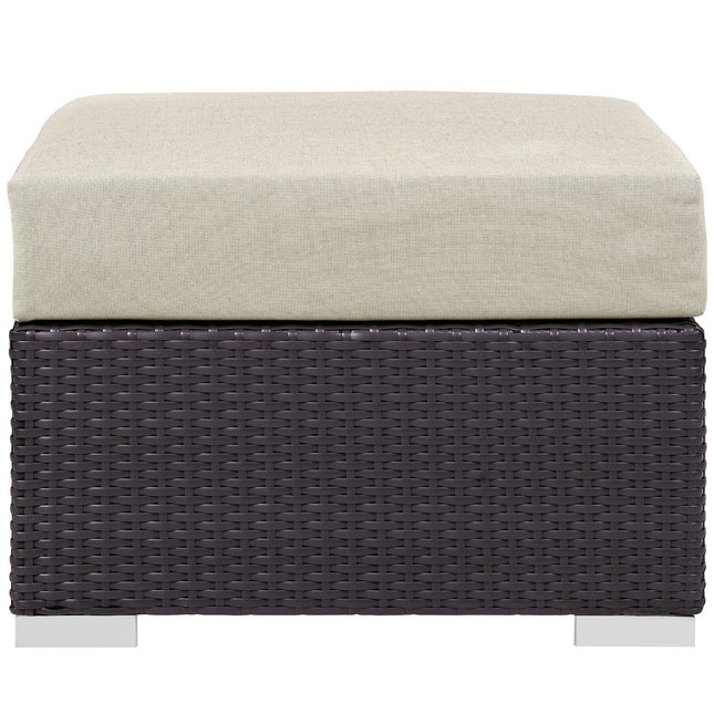Modway EEI-1911 Convene Outdoor Patio Fabric Square Ottoman Modway