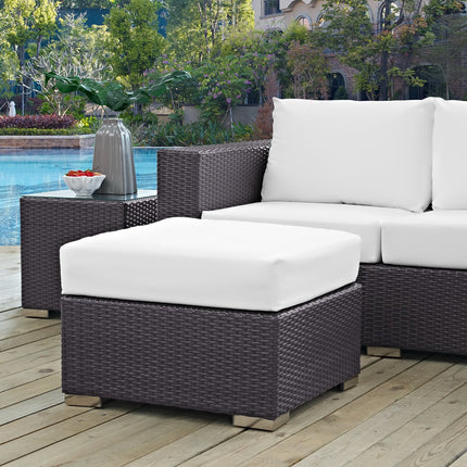 Modway EEI-1911 Convene Outdoor Patio Fabric Square Ottoman Modway