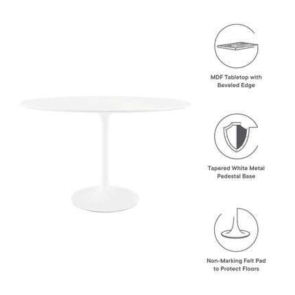 Modway EEI-2017 Lippa 48" Oval Wood Dining Table Modway