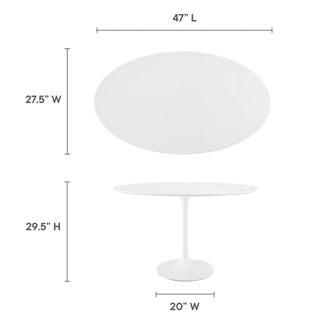 Modway EEI-2017 Lippa 48" Oval Wood Dining Table Modway