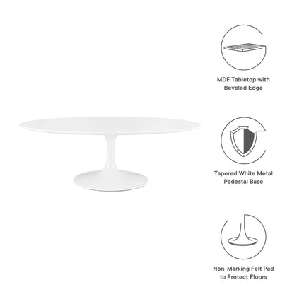 Modway EEI-2018 Lippa 48" Oval-Shaped Wood Coffee Table Modway