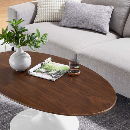 Modway EEI-2020 Lippa 48" Oval Wood Coffee Table Modway