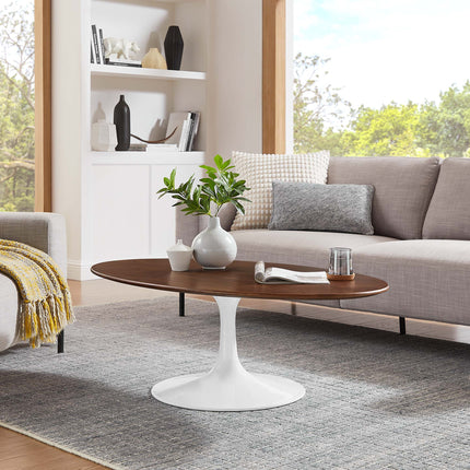 Modway EEI-2020 Lippa 48" Oval Wood Coffee Table Modway