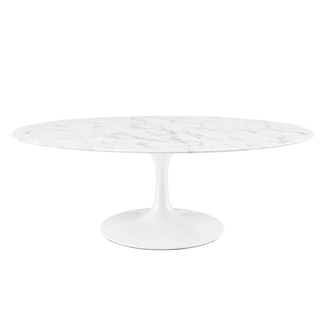 Modway EEI-2022 Lippa 48" Oval Faux Marble Coffee Table Modway