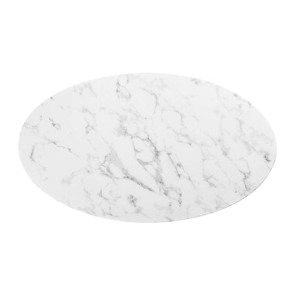 Modway EEI-2022 Lippa 48" Oval Faux Marble Coffee Table Modway