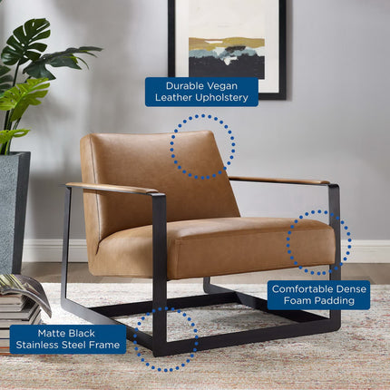 Modway EEI-2075 Seg Vegan Leather Accent Chair Modway