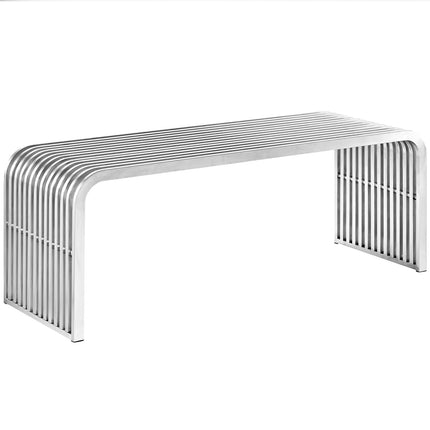 Modway EEI-2102 Pipe 47" Stainless Steel Bench Modway