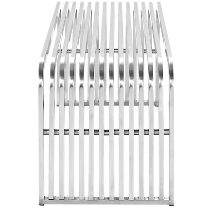 Modway EEI-2102 Pipe 47" Stainless Steel Bench Modway