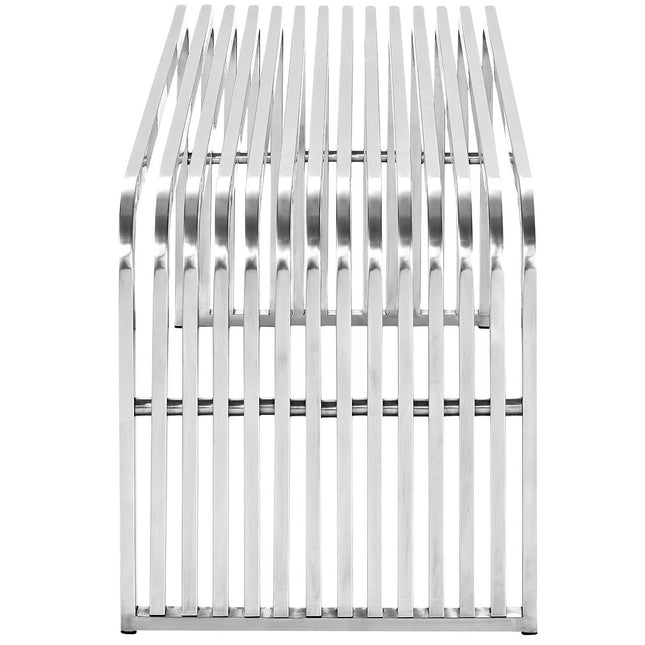 Modway EEI-2102 Pipe 47" Stainless Steel Bench Modway