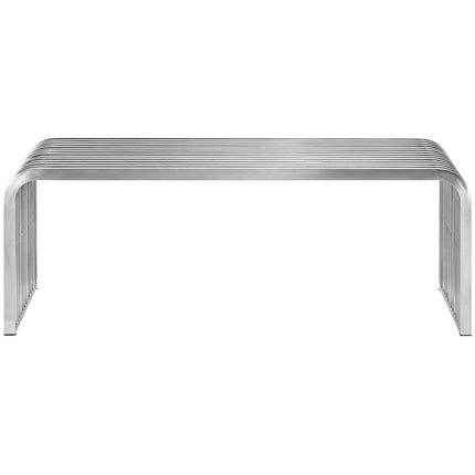 Modway EEI-2102 Pipe 47" Stainless Steel Bench Modway