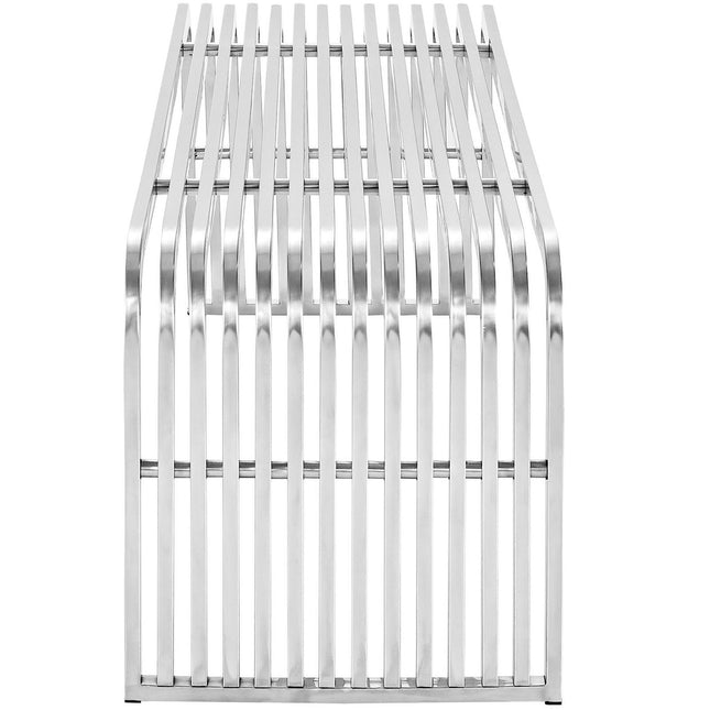 Modway EEI-2103 Pipe 60" Stainless Steel Bench Modway