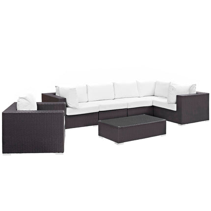 Modway EEI-2157 Convene 7 Piece Outdoor Patio Sectional Set Modway