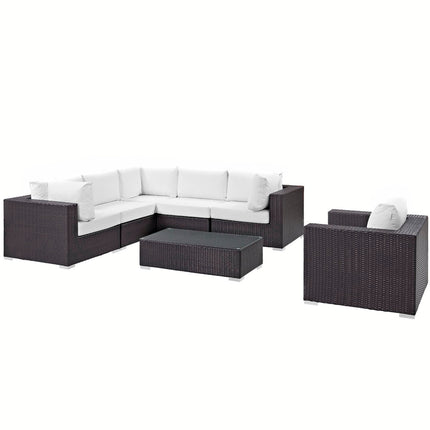 Modway EEI-2157 Convene 7 Piece Outdoor Patio Sectional Set Modway