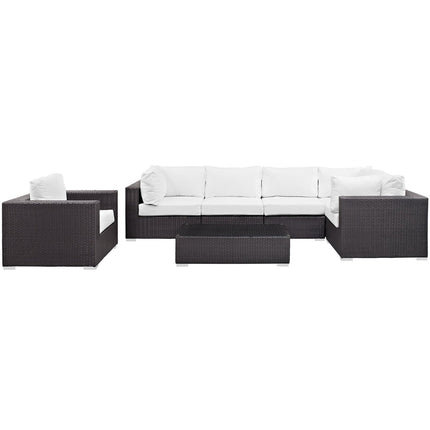 Modway EEI-2157 Convene 7 Piece Outdoor Patio Sectional Set Modway