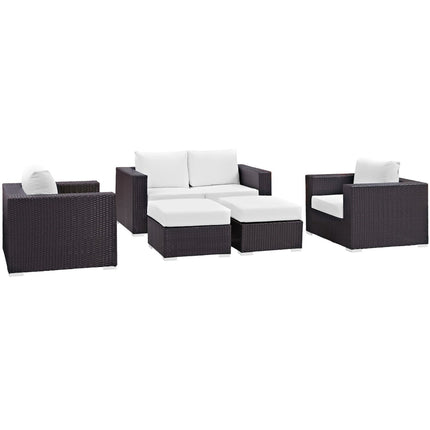 Modway EEI-2158 Convene 5 Piece Outdoor Patio Sofa Set Modway