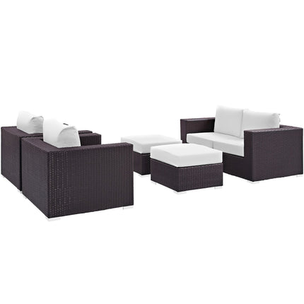 Modway EEI-2158 Convene 5 Piece Outdoor Patio Sofa Set Modway