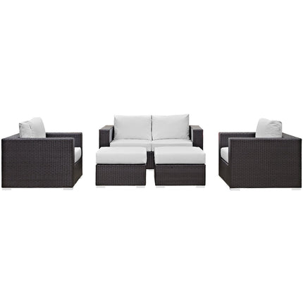 Modway EEI-2158 Convene 5 Piece Outdoor Patio Sofa Set Modway