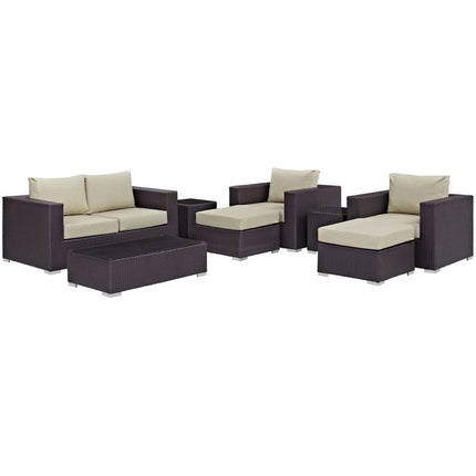 Modway EEI-2159 Convene 8 Piece Outdoor Patio Sofa Set Modway