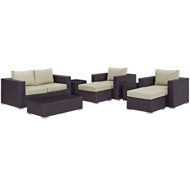 Modway EEI-2159 Convene 8 Piece Outdoor Patio Sofa Set Modway