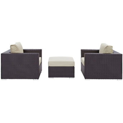 Modway EEI-2174 Convene 3 Piece Outdoor Patio Sofa Set Modway