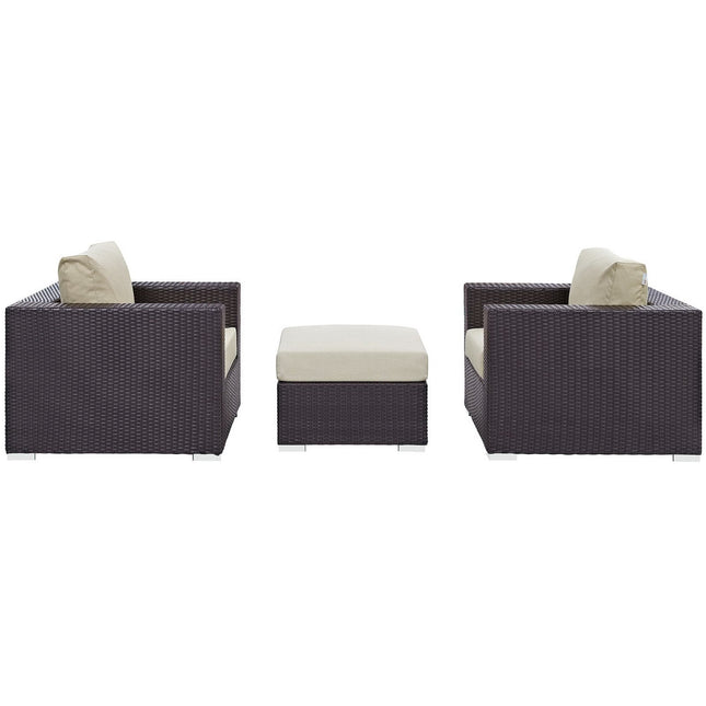 Modway EEI-2174 Convene 3 Piece Outdoor Patio Sofa Set Modway
