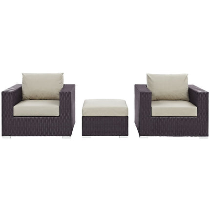Modway EEI-2174 Convene 3 Piece Outdoor Patio Sofa Set Modway