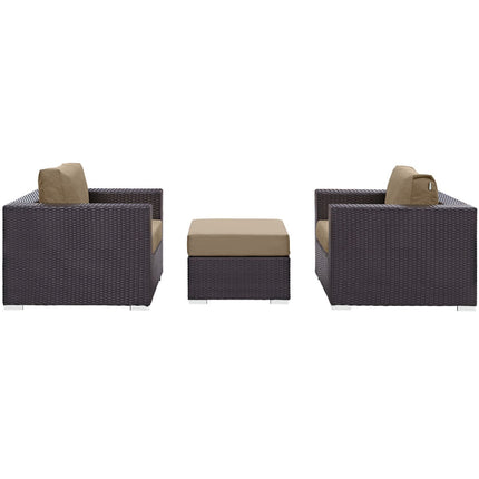Modway EEI-2174 Convene 3 Piece Outdoor Patio Sofa Set Modway