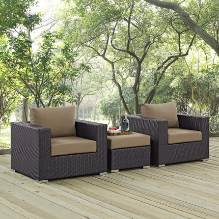 Modway EEI-2174 Convene 3 Piece Outdoor Patio Sofa Set Modway