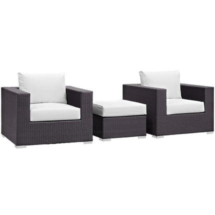 Modway EEI-2174 Convene 3 Piece Outdoor Patio Sofa Set Modway