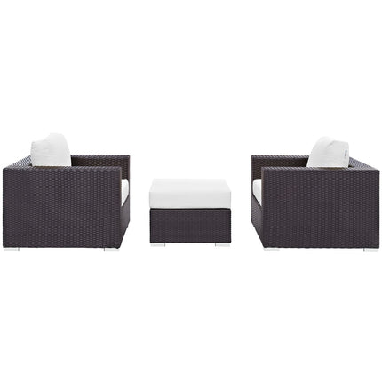 Modway EEI-2174 Convene 3 Piece Outdoor Patio Sofa Set Modway