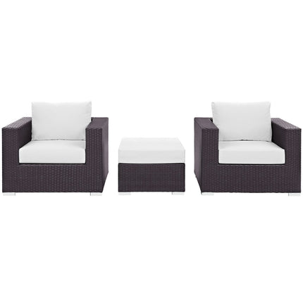 Modway EEI-2174 Convene 3 Piece Outdoor Patio Sofa Set Modway