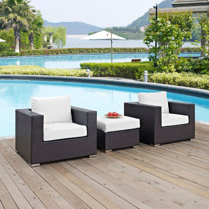 Modway EEI-2174 Convene 3 Piece Outdoor Patio Sofa Set Modway