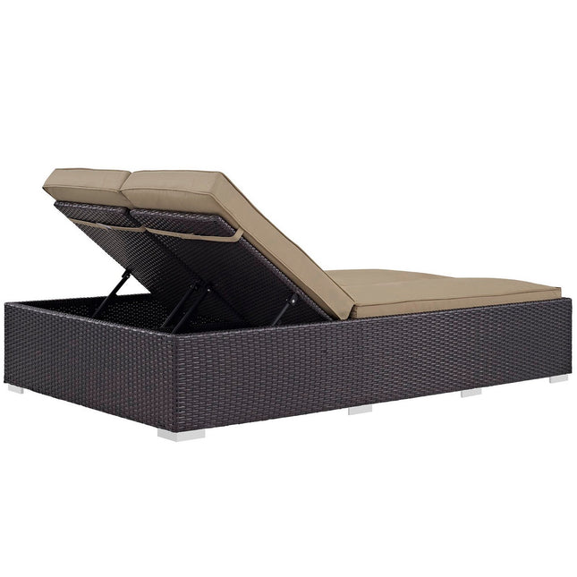 Modway EEI-2177 Convene Double Outdoor Patio Chaise Modway