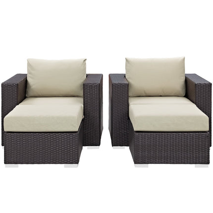 Modway EEI-2202 Convene 4 Piece Outdoor Patio Sectional Set Modway