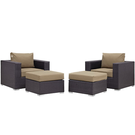 Modway EEI-2202 Convene 4 Piece Outdoor Patio Sectional Set Modway