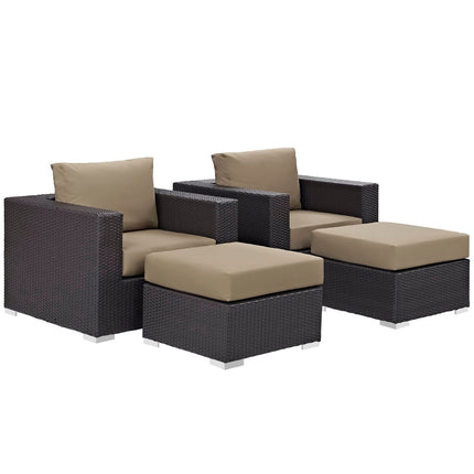 Modway EEI-2202 Convene 4 Piece Outdoor Patio Sectional Set Modway