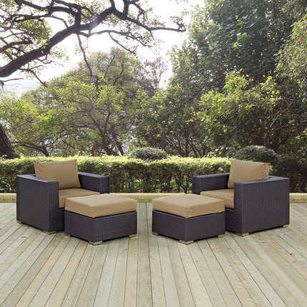 Modway EEI-2202 Convene 4 Piece Outdoor Patio Sectional Set Modway