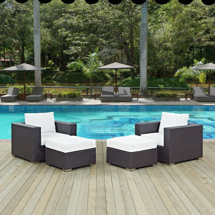 Modway EEI-2202 Convene 4 Piece Outdoor Patio Sectional Set Modway