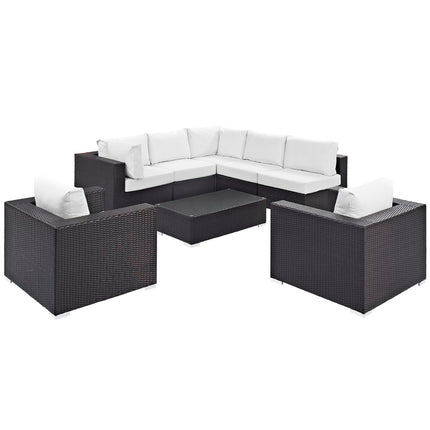 Modway EEI-2203 Convene 8 Piece Outdoor Patio Sectional Set Modway