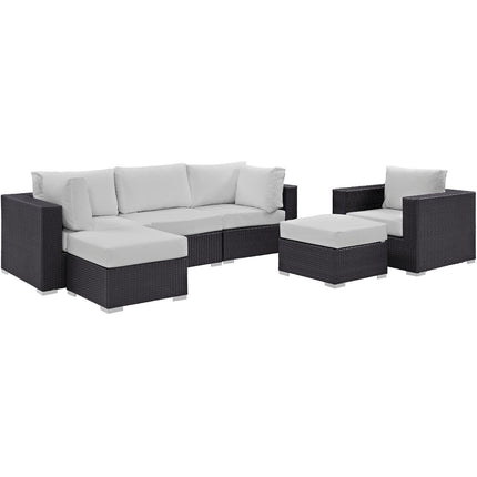 Modway EEI-2207 Convene 6 Piece Outdoor Patio Sectional Set Modway