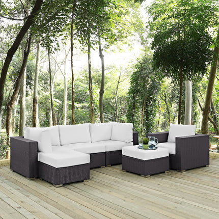 Modway EEI-2207 Convene 6 Piece Outdoor Patio Sectional Set Modway