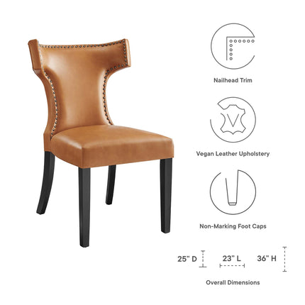 Modway EEI-2220 Curve Vegan Leather Dining Chair Modway