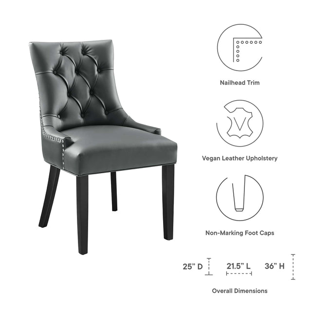 Modway EEI-2222 Regent Tufted Vegan Leather Dining Chair Modway