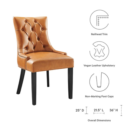 Modway EEI-2222 Regent Tufted Vegan Leather Dining Chair Modway