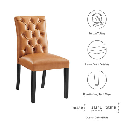 Modway EEI-2230 Duchess Button Tufted Vegan Leather Dining Chair Modway