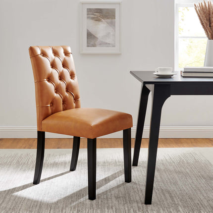 Modway EEI-2230 Duchess Button Tufted Vegan Leather Dining Chair Modway