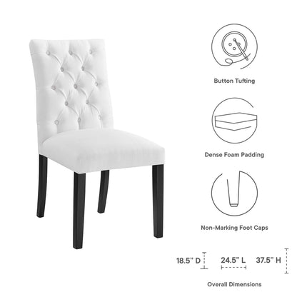 Modway EEI-2231 Duchess Button Tufted Fabric Dining Chair Modway