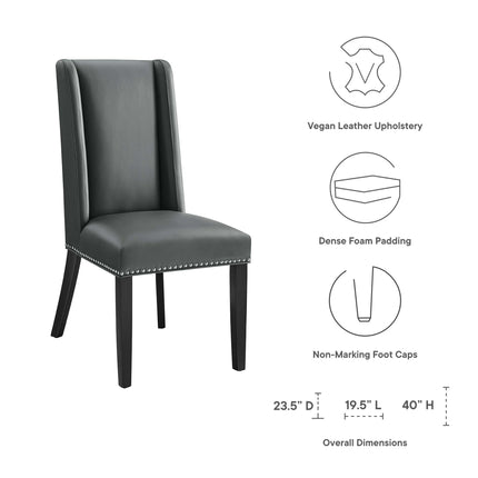 Modway EEI-2232 Baron Vegan Leather Dining Chair Modway