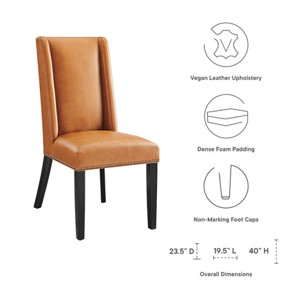 Modway EEI-2232 Baron Vegan Leather Dining Chair Modway