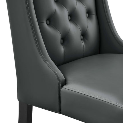 Modway EEI-2234 Baronet Button Tufted Vegan Leather Dining Chair Modway